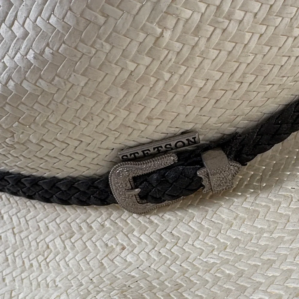 Stetson Straw Hat with Black Band - Picture 2 of 3